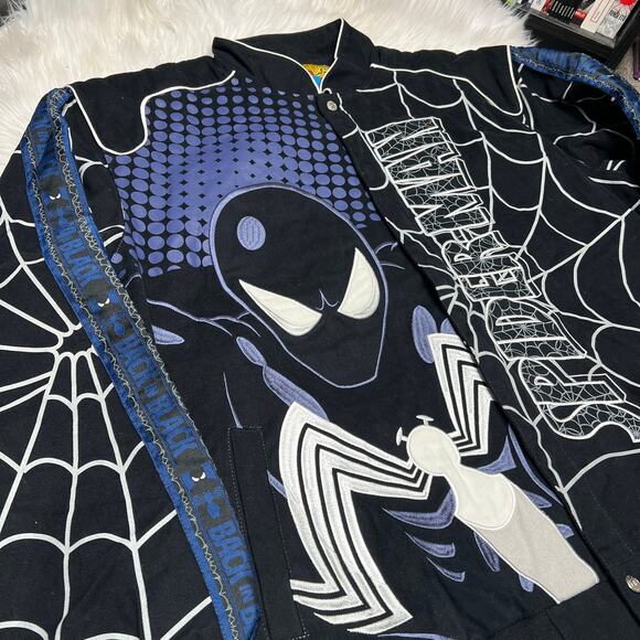 JH DESIGN MARVEL SPIDERMAN SYMBIOTE JACKET SIZE 4XL 2010 BACK IN BLACK - Picture 2 of 13